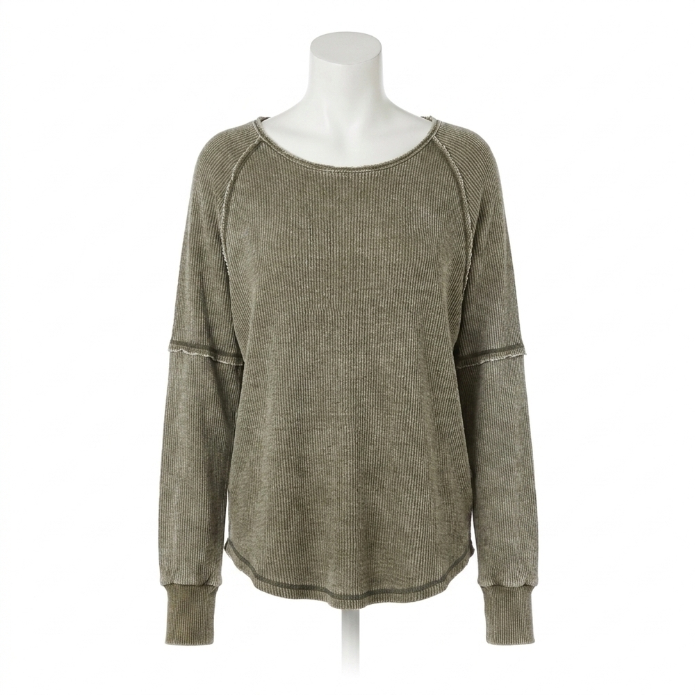 NEW PROJECT SOCIAL T alright now burn out thermal top in sage brush